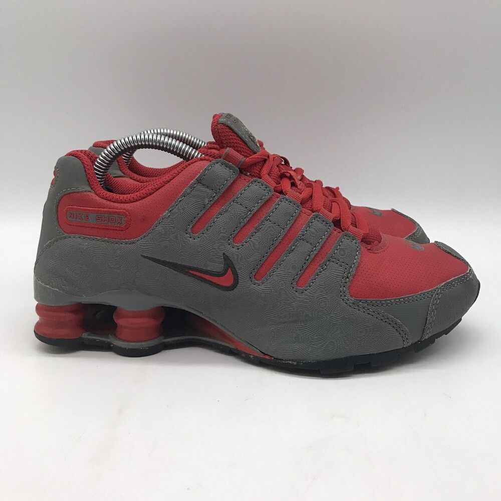 Nike Shox SI Plus GS Athletic Shoes Youth 4.5Y Women's 6 Gray Red Low 317929-066